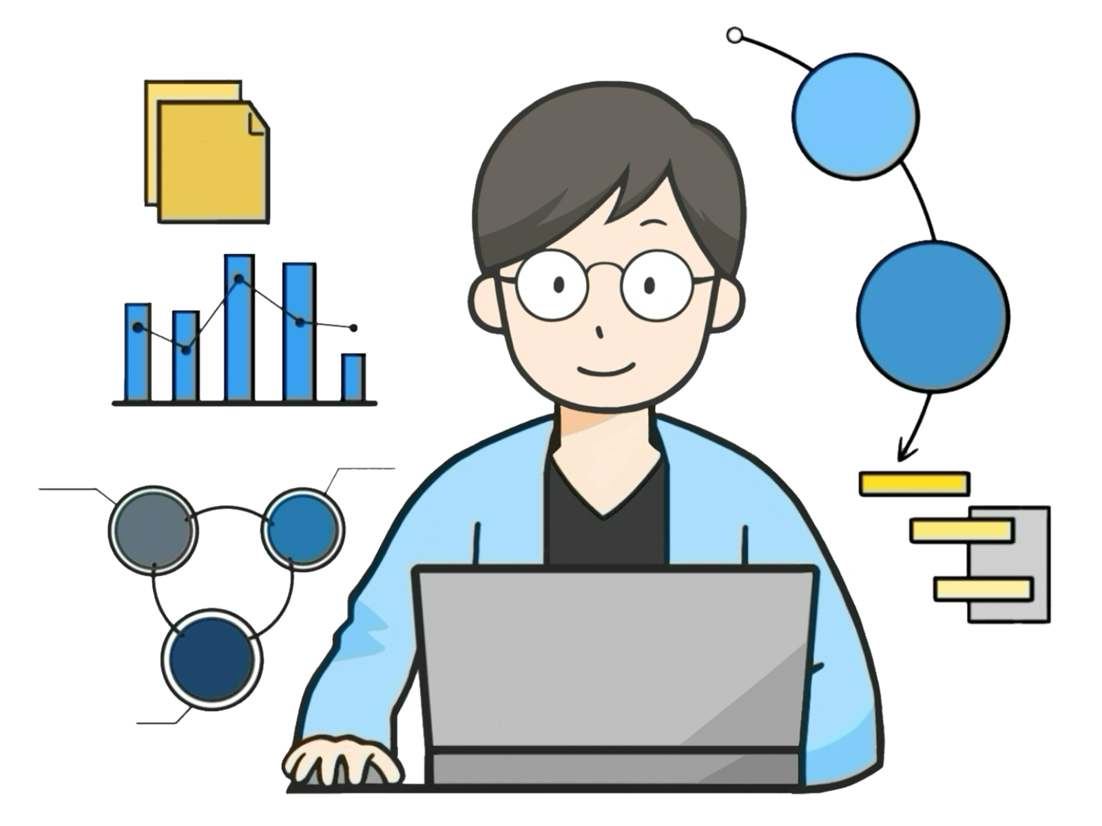 システム構築サービスのイメージイラスト